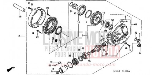 FINAL DRIVEN GEAR VT1100C22 de 2002